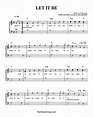 Let It Be Partitura Piano Facil Beatles | ♪ Partituras Top