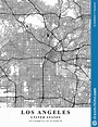 Los Angeles - United States White Plane Map Stock Illustration ...