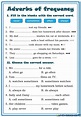 Adverbs of frequency online exercise for 3-4 | Live Worksheets