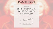 Ernst Ludwig II, Duke of Saxe-Meiningen Biography - Duke of Saxe ...