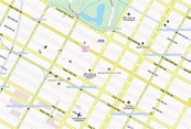 Fifth Avenue-Stadtplan mit Satellitenbild und Hotels von New York