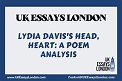 Lydia Davis's Head, Heart: A Poem Analysis - UKEssays London