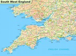Map of South West England - Ontheworldmap.com