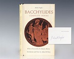 Bacchylides Complete Poems. - Raptis Rare Books | Fine Rare and ...