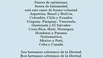 Himno de las Americas Pista - YouTube