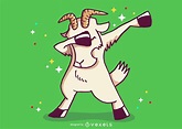 Goat Dabbing Cartoon Vector Download