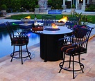 Bar Height Fire Pit Table Set / Three Posts Heathcote Round 6 Person 60 ...