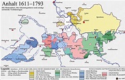 Territoriale Entwicklung Anhalts zwischen1611 und 1793
