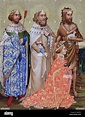 Ricardo II (1367-1400) rey de Inglaterra 1377-99, con sus santos ...