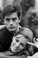 Alain Delon and his wife Nathalie 1965 | Alain delon, Famous couples, Photo
