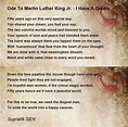 Ode To Martin Luther King Jr. - I Have A Dream - Ode To Martin Luther ...