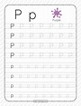 Printable Dotted Letter P Tracing Pdf Worksheet in 2021 | Alphabet ...