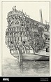 Ornate stern of HMS Royal Charles, (1655), 17th Century English navy ...