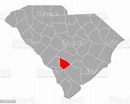Vetores de Mapa De Bamberg Na Carolina Do Sul e mais imagens de ...