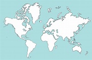 Freehand drawing world map sketch on white background. Vector ...