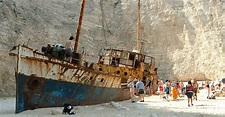 Shipwreck of the Panagiotis on Zakynthos island, Greece