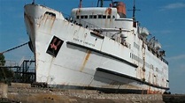 Duke of Lancaster ship, docked at Mostyn, restoration call - BBC News