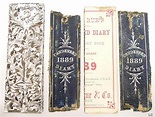 FASCINATING OLD 1889 DIARY WITH STERLING SILVER CASE | #31093371