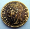 10 Centesimi 1939 - aluminum-bronze, Vittorio Emanuele III (1900-1946 ...