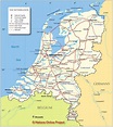 Holanda mapa - Plano de Holanda Holanda (Europa Occidental - Europa)