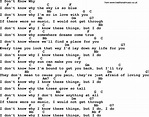 I Don't Know Why - Bluegrass lyrics with chords