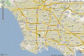 map of Los angeles | Map of Los Angeles, CA, Modified from Google Maps ...