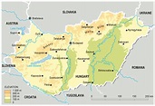 Carta geografica dell'Ungheria: topografia e caratteristiche fisiche ...