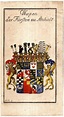 Wapen der Fürsten zu Anhalt. Handkoloriertes Kupferstich-Wappen. by ...