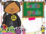 Portadas grados - Sexto Grado | Sexto grado, Etiquetas preescolares ...