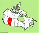 Alberta location on the Canada Map - Ontheworldmap.com