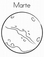 Blog de Geografia: Planeta Marte - Desenho para Imprimir e Colorir