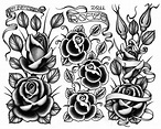 tim hendricks artwork - Google Search | Traditional rose tattoos ...
