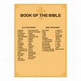 Books Of The Bible Chart Printable