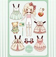 DIY craft: cute chibi paper doll templates and printables