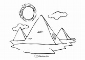 Grandes Pirámides de Egipto - Dibujo #1484 - Dibujalia - Dibujos para ...