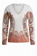 Oui Pullover mit großflächigem Paisley in Weiß kaufen