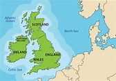 Republic of Ireland and British Isles Map 157452 Vector Art at Vecteezy