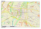 Touristische Karte von Lyon: Sehenswürdigkeiten und Denkmäler in Lyon