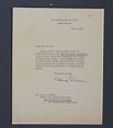 Dean Acheson Letter Signed as U.S. Secretary of State on Letterhead ...