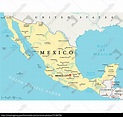 mexiko politische karte - Lizenzfreies Foto - #13186756 - Bildagentur ...