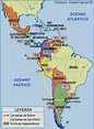 Mapa de la Independencia de Hispanoamérica