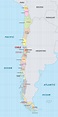 Mapa do Chile - América do Sul Destinos