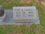 John B Carroll (1880-1935): homenaje de Find a Grave
