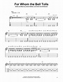 For Whom The Bell Tolls by Metallica - Guitar Tab Play-Along - Guitar ...