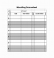 Printable Wrestling Score Sheets - Printable Templates