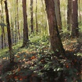 Woodland Study by Marc Hanson Acrylic ~ 8 x 8 Forest Painting, Sky ...