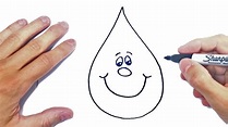 Cómo dibujar una Gota de Agua Paso a Paso y fácil - YouTube