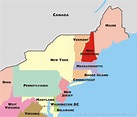 Free printable maps of the Northeastern US