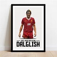 Liverpool - Kenny DALGLISH - Framed Illustration Print Poster : Amazon ...