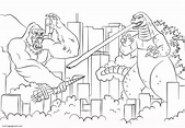 King Kong Vs Godzilla Coloring Page - Free Printable Coloring Pages